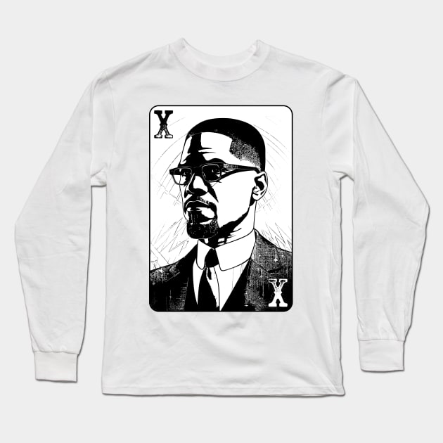 Malcolm X Long Sleeve T-Shirt by DankFutura